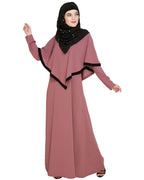baraqah female pink color modest fashion abaya dress for women 