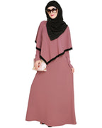baraqah female pink color modest fashion abaya dress for women 