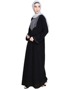 baraqah female black color modest fashion abaya for women