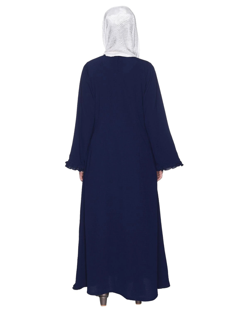 baraqah female blue color modest fashion abaya for women
