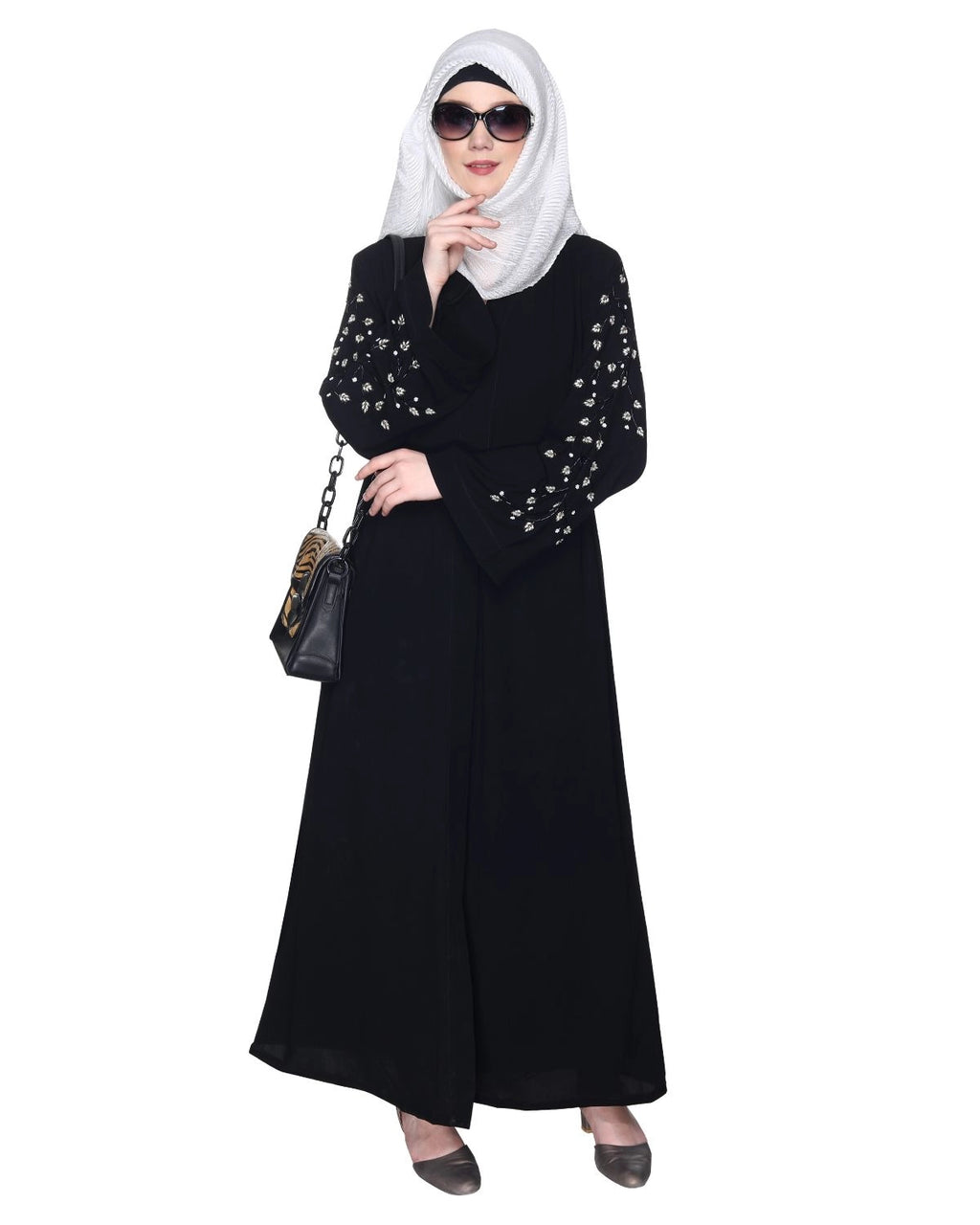 baraqah female black color modest fashion abaya for women