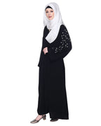 baraqah female black color modest fashion abaya for women