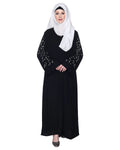 baraqah female black color modest fashion abaya for women