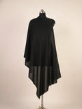 baraqah black color pure handmade pashmina stole for women 
