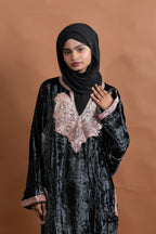 baraqah female black velvet kashmiri traditional pheran for women
