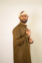 brown color men summer kurta pajama 