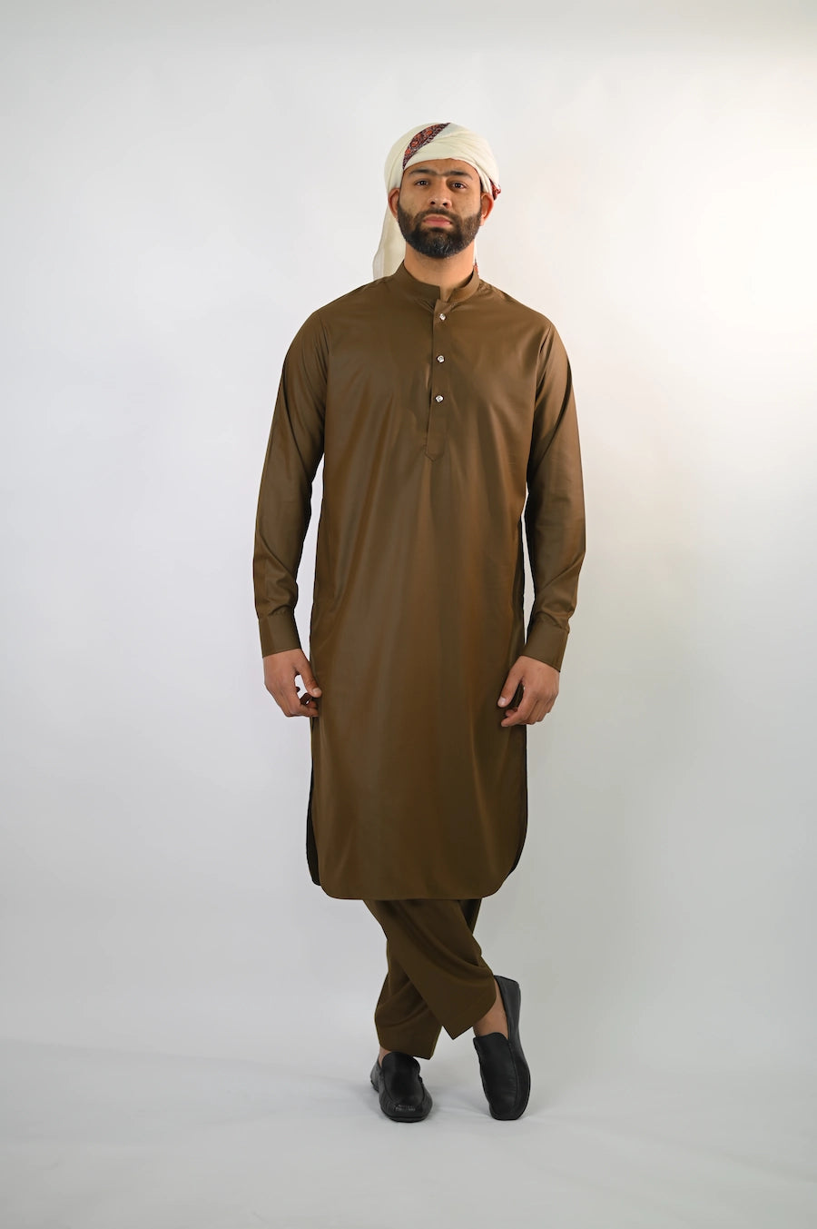 brown color men summer kurta pajama 