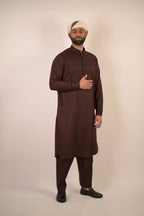 chocolate brown men summer kurta pajama