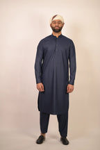 dark blue summer kurta pajama for men 
