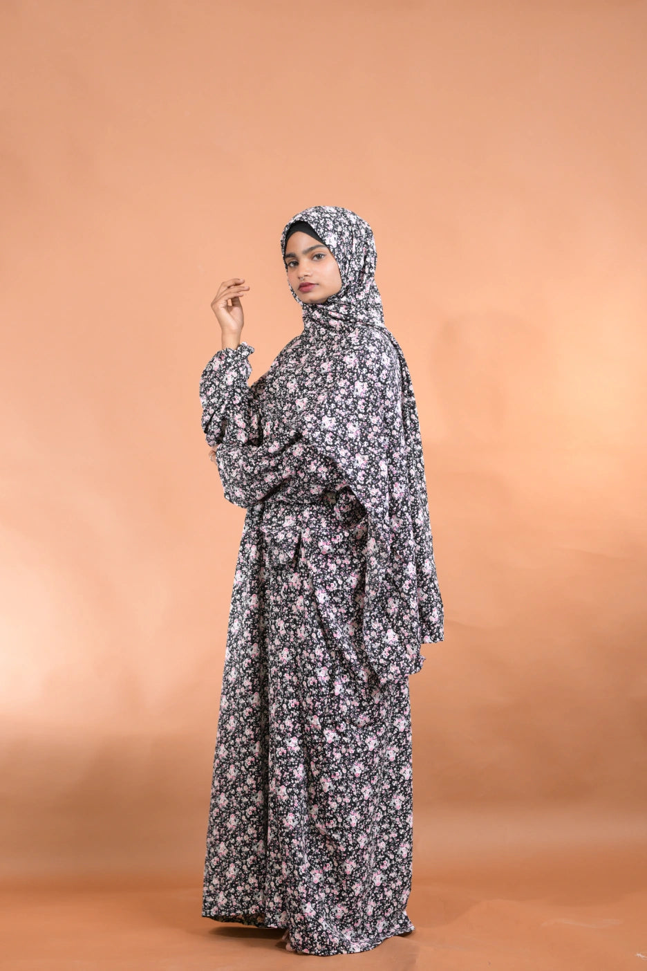 baraqah female floral abaya for women