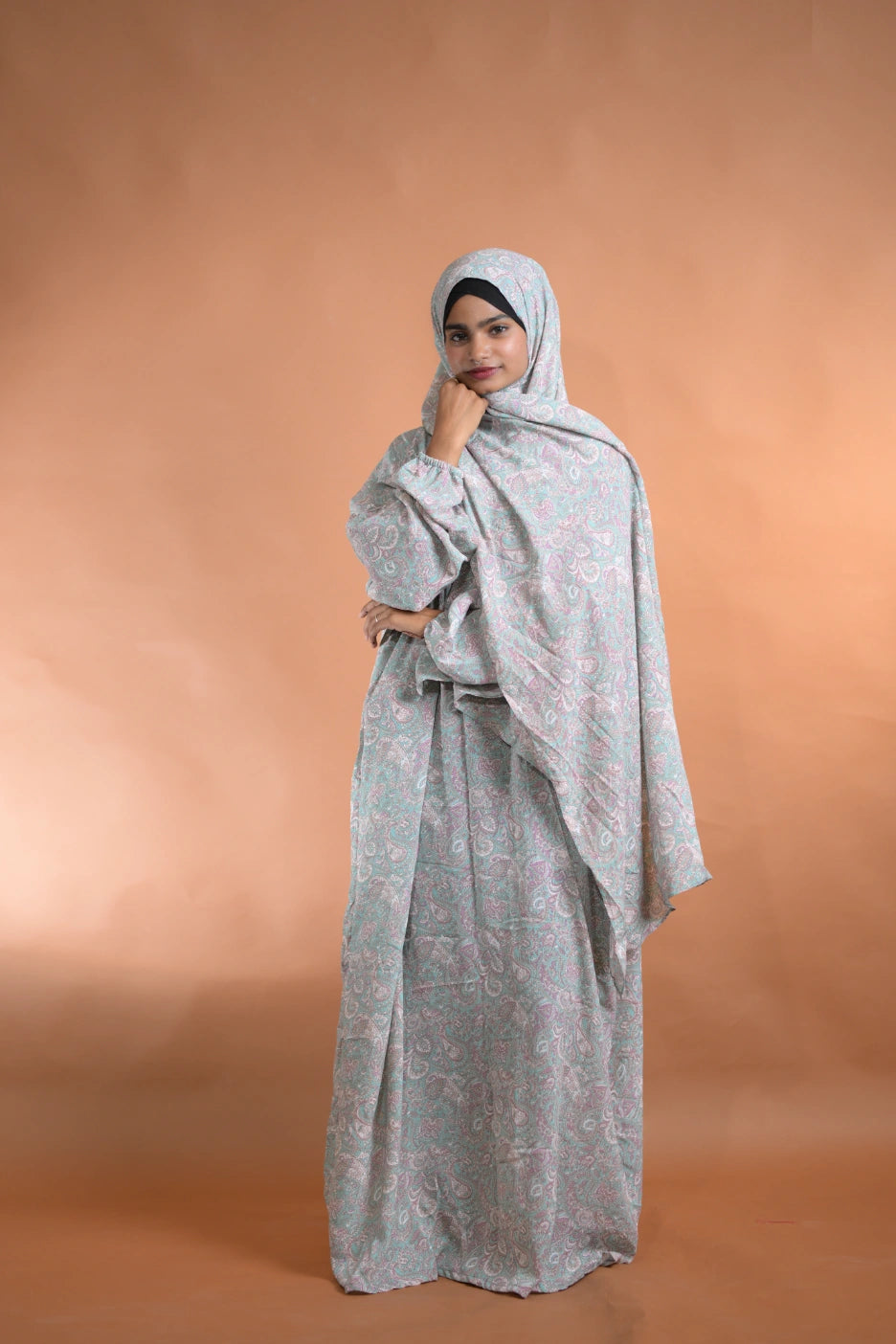 baraqah female floral prayer abaya for women