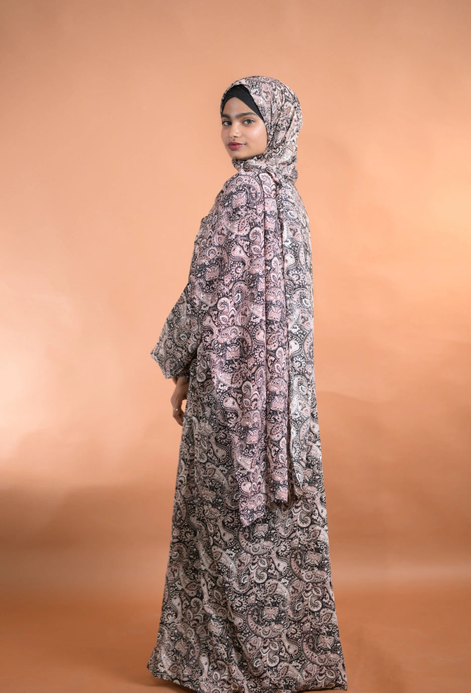 baraqah female floral prayer abaya for women