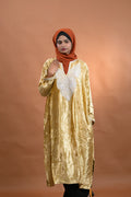 baraqah female golden velvet kashmiri traditional pheran for women
