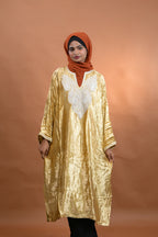 baraqah female golden velvet kashmiri traditional pheran for women