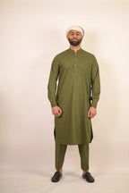green color summer kurta pajama for men 