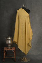 baraqah handmade pure pashmina light yellow color shawl for women 
