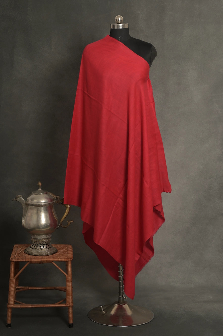 baraqah handmade pure pashmina dark pink color shawl for women 