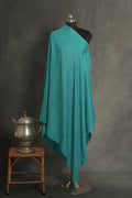 baraqah handmade pure pashmina ocean blue color shawl for women 