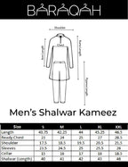 baraqah kameez shalwaar size chart