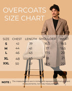 baraqah men winter overcoat size chart