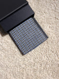 Sky Blue With Black Mini Checks Handmade Tweed

