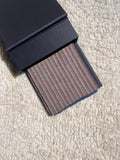 Warm Beige with Brown Pinstripes Handmade Tweed
