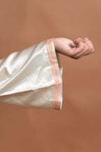 baraqah female white silk kashmiri traditional pheran for women