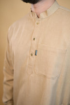 baraqah beige winter kurta pajama for men 