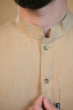 baraqah beige winter kurta pajama for men 