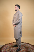 baraqah brown winter kameez shalwaar for men 