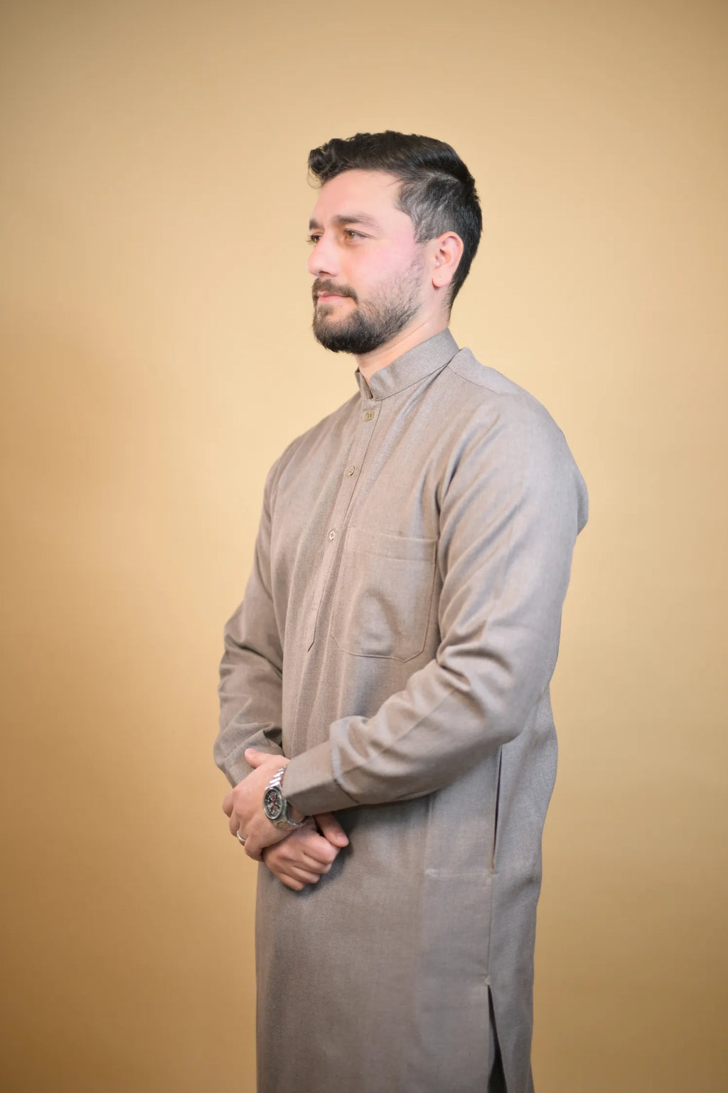 baraqah brown winter kameez shalwaar for men 