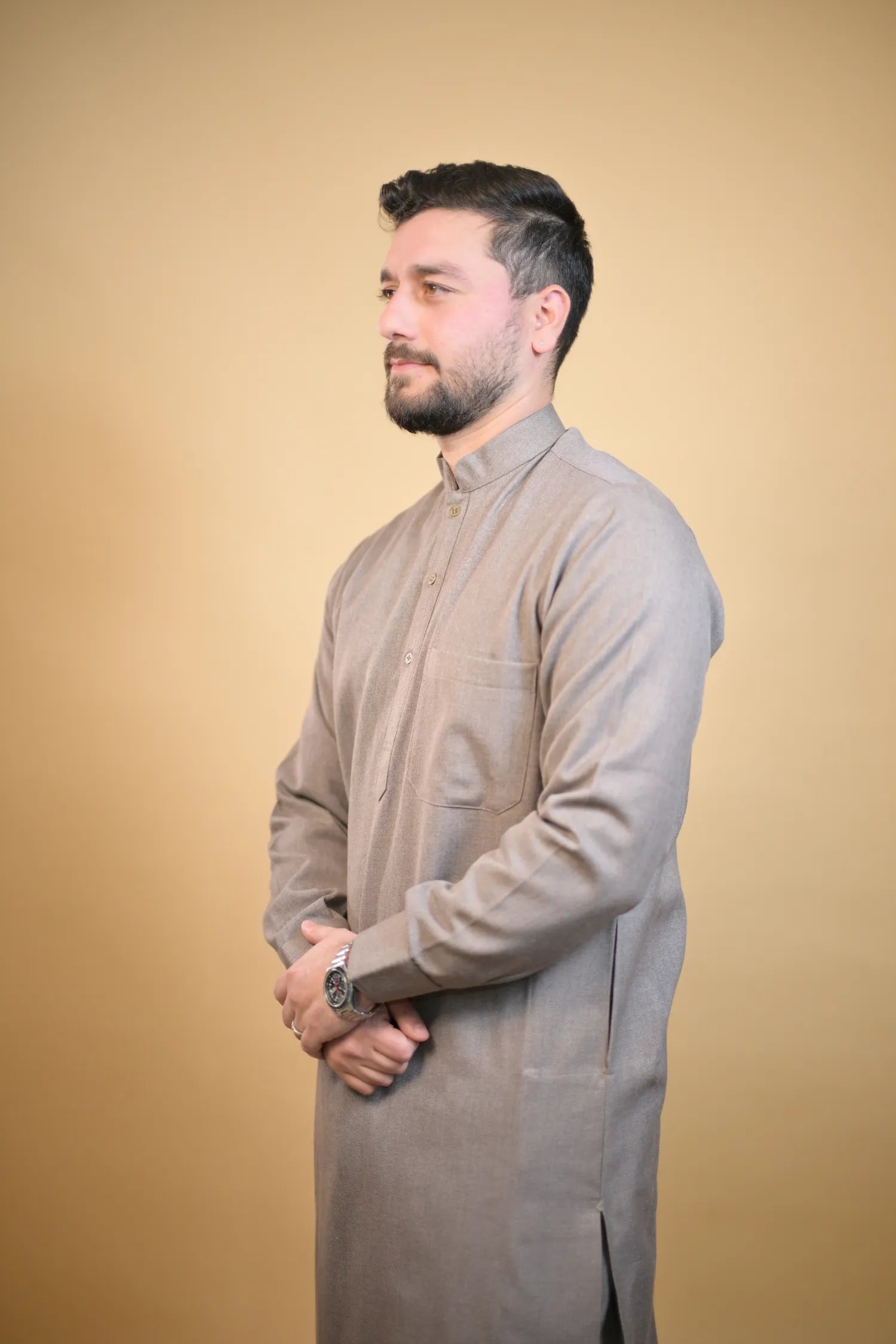 baraqah brown winter kameez shalwaar for men 